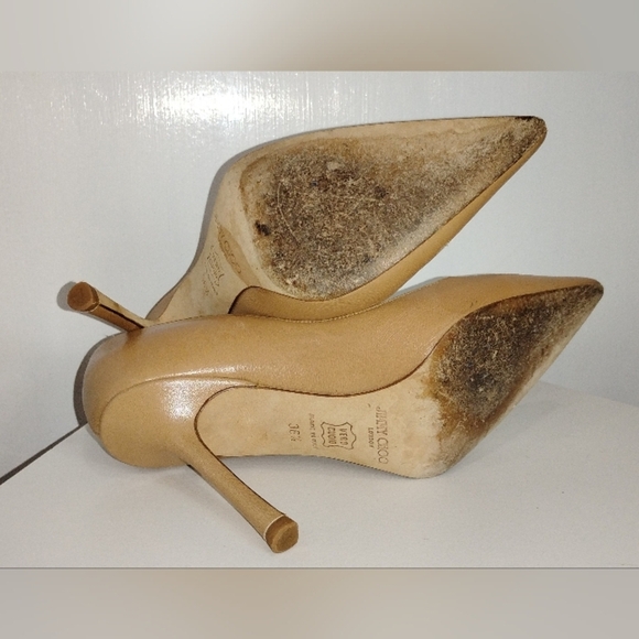 NUDE LEATHER JIMMY CHOO PUMPS - Picture 10 of 10